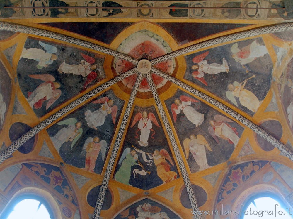 Milan (Italy) - Frescoes on the vault of the Grifi Chapel in the Church of San Pietro in Gessate